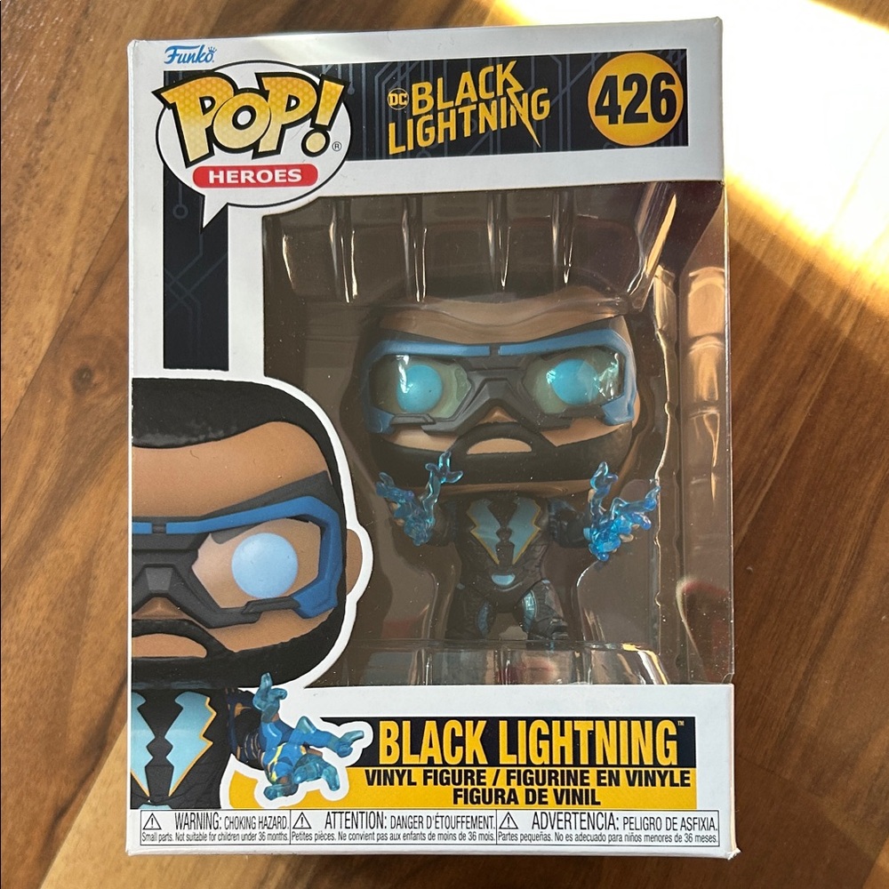 Funko Black Lightning Figure with Blue Accents